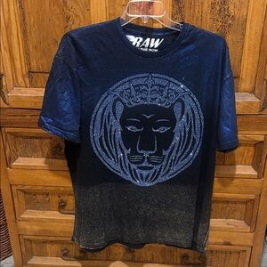 Rawyalty Men's Navy Graphic Shirt
